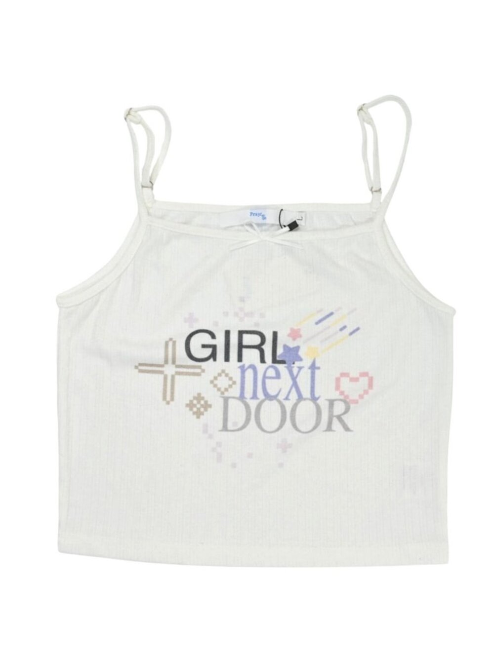 Praying Girl Next Door Tank in White
